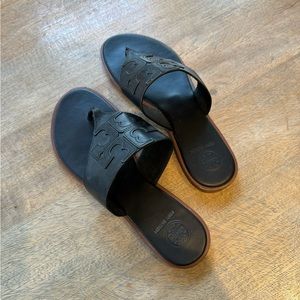 Tory Burch black leather sandals